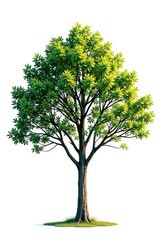 Fototapeta premium isolated tree branches against white background, branches, trees, minimalist