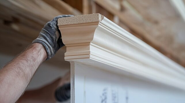 Crown molding installation tips for adding elegance and style to your ceilings, with step-by-step instructions on measuring, cutting, and installing crown molding in your home.