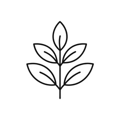 Elegant plant line art on a clean white background. Minimalist botanical illustration perfect for modern decor, printables, or eco-friendly designs. Simple yet sophisticated nature-inspired art