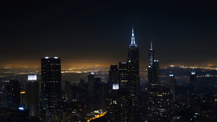 Obraz premium new york city skyline at night