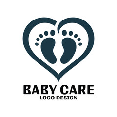 Baby Care Vector Logo Design