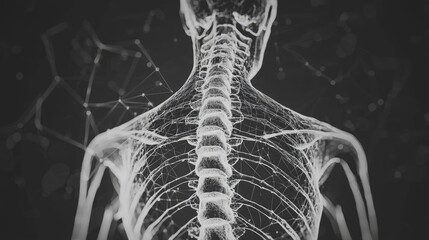 Human spine anatomy graphic
