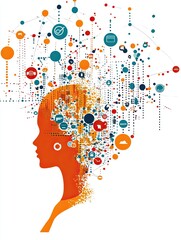 The AI, Big Data and Business Intelligence icons represent the integration of advanced technologies to analyze graphs, business data and market trends,