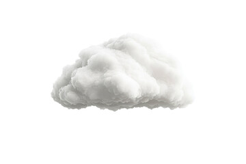 White fluffy cloud, isolated object, dreamlike, floating softly, cut out transparent