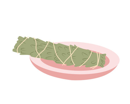 sage bundle on pink plate clip art preview