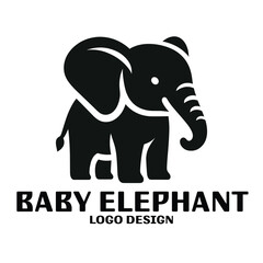 Baby Elephant Vector Logo Design © T-Vectors