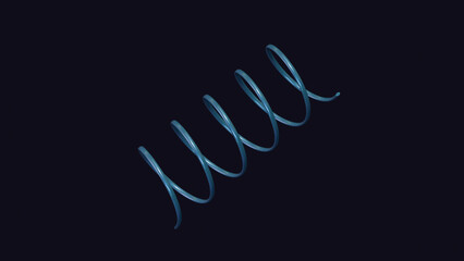 3d render of abstract curved shape in neon color

