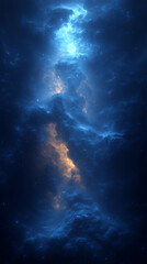 Obraz premium Electric lighting effects on black background. Energy, storm, electricity power background