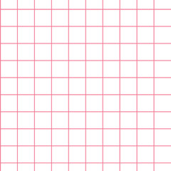 White sheet with a pink grid pattern creating a minimalistic and clean background for creative projects and designs