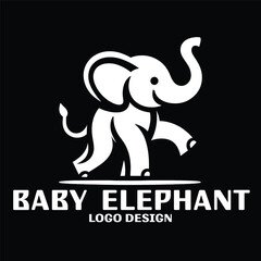 Baby Elephant Vector Logo Design © T-Vectors
