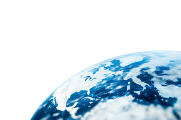 North America planet view, azure water landscape, climate impact, cut out transparent
