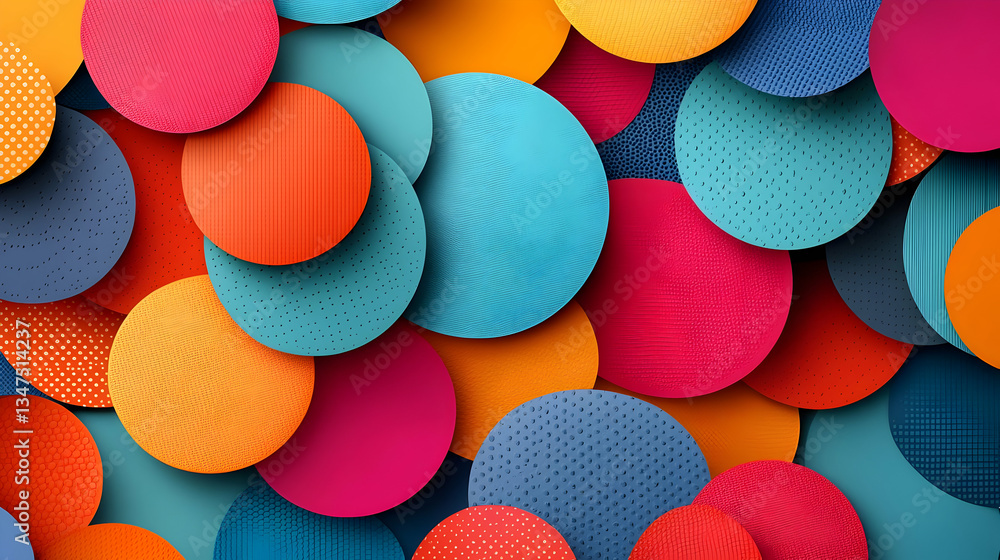 Poster abstract colorful circular pattern design