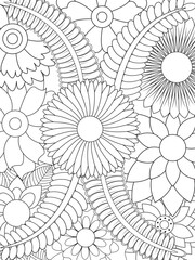PrintFlowers Coloring Pages For Adules