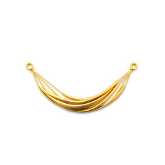 Hammock gold metal icon on white background. Generative AI