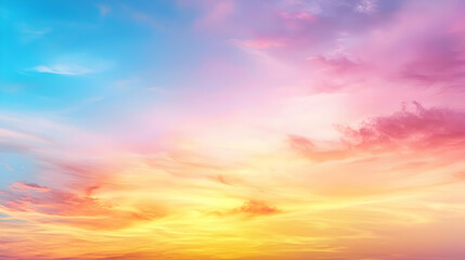Obraz premium Colorful Sunset Sky with Pastel Hues