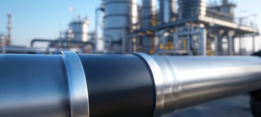 pipe against the background of a factory