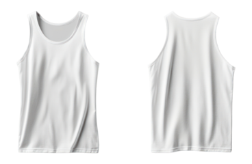PNG White tanktop mockup apparel clothing front.