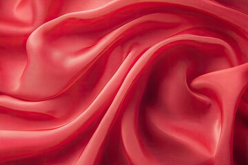 Obraz premium Elegant Red Fabric Swirls and Drapes Smoothly for Fashion Background Texture