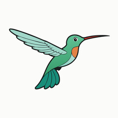 Obraz premium Hummingbird bird flying ,hand drawn sketch in doodle style .Vintage engraving isolated hummingbird set illustration ink humming Sketch vintage vector illustration