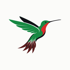 Obraz premium Hummingbird vector animal art print, hummingbird looks awesome icon silhouette vector illustration. Flat vector hummingbird icon symbol element. Vector illustration