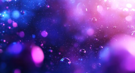 Abstract background with colorful bokeh and water droplets.