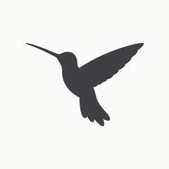 Obraz premium hummingbird icon symbol sign from modern animals. black Hummingbird hate logo design isolated on white background. 