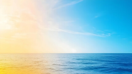 Sunrise Or Sunset Over Calm Ocean