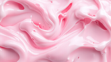 Obraz premium Pink cream texture background for cosmetic branding mockup – luxury skincare design