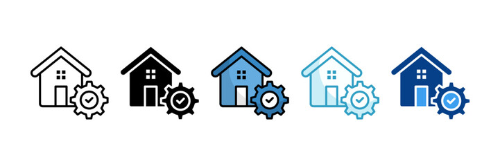 Property Management  Icon Set Multiple Style Collection