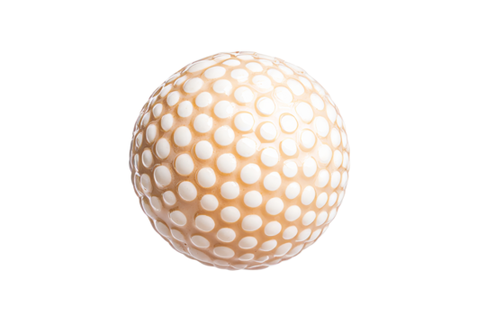 Spotted decorative sphere on black background, cut out transparent - Powered by Adobe