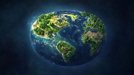 Fototapeta premium Detailed Earth Globe