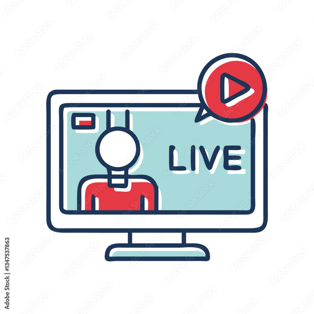 Poster live online course session on computer screen