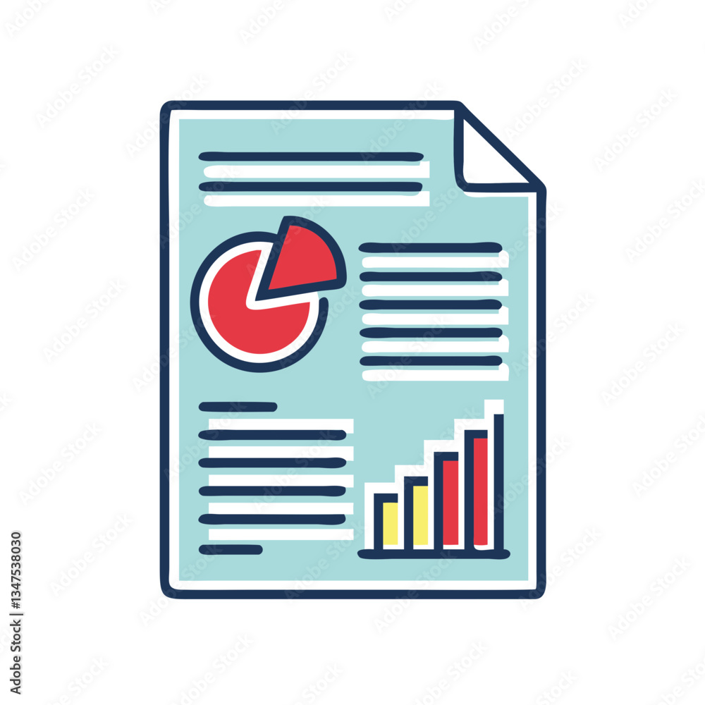 Poster performance report with charts and graphs on a light background