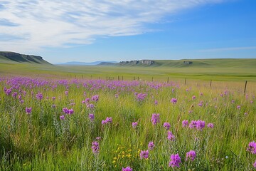Fototapeta premium meadow blossoms shine with a surge of hypnotic forms spread a pleasant whiff that twirls in gusts and take a big job in preserving faint accord of environs 