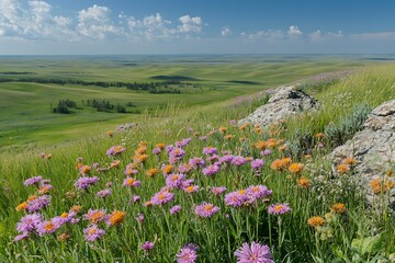 steppe blooms flare with a blast of captivating designs release a joyful scent that sways in breeze and hold a key part in upholding gentle harmony of habitats  
