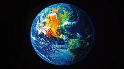 Fototapeta premium El Ni ? +/-o and La Ni ? +/-a phenomena, explaining these natural climate patterns and their effects on weather systems, agriculture, and disaster preparedness around the world.