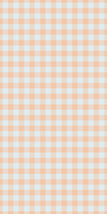 Pastel peach and white gingham pattern.  Perfect for backgrounds, textile designs, or crafting projects.  Subtle texture adds visual interest.  Evokes feelings of calmness and spring.