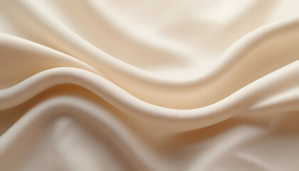 Fototapeta premium Cream Colored Fabric Drape Texture Background