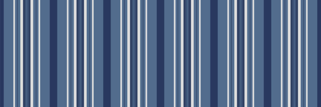 Lite textile stripe vector, male fabric background texture. Cye vertical pattern seamless lines in blue and gainsboro colors.