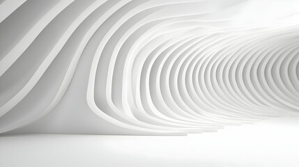 Naklejka premium Abstract White Architectural Tunnel