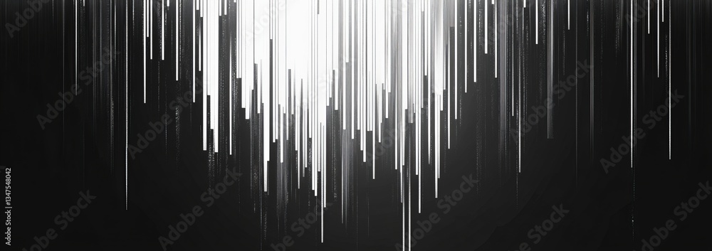 Poster a minimalist design featuring an abstract pixel art background with a random vertical shape, compris