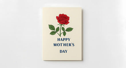 Embroidered Rose Greeting Card