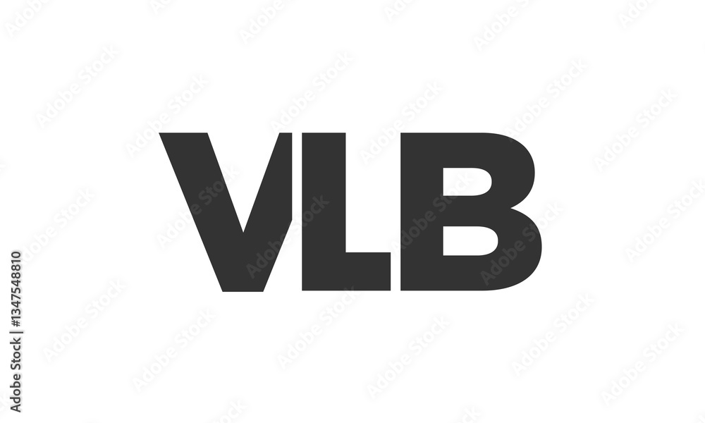 Poster vlb logo design template with strong and modern bold text. initial based vector logotype featuring s