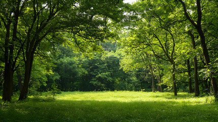 Forest Sunlight Meadow Scenery