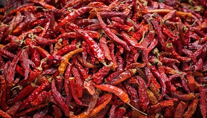Fototapeta premium lot of dried chili as a food background
