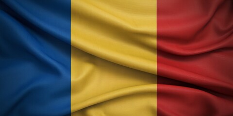 Obraz premium Romania national flag background