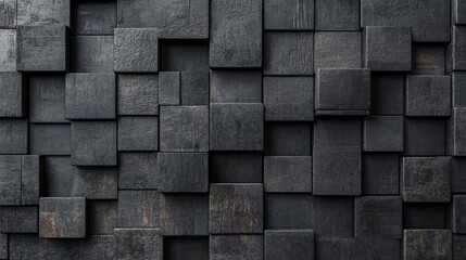 A futuristic Rectangle Background, formed from 3D blocks, provides the setting for a Semigloss wall created by arranging Concrete Tiles, as depicted in the 3D Render