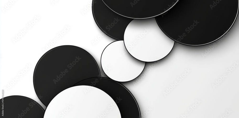 Poster a contemporary geometric design featuring a smooth and abstract white backdrop, accompanied by rando
