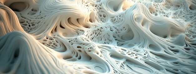 This 3D render displays a rectangular wall background made of tiles, alongside a concrete and tile wallpaper that features blocks with a futuristic and polished aesthetic