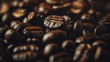 Fototapeta premium Coffee Beans Macro Photography